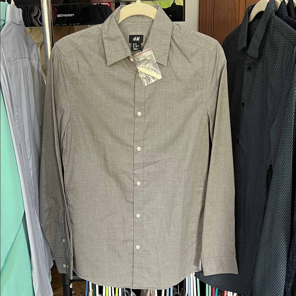 H&M Light Gray Men's Dress Shirt